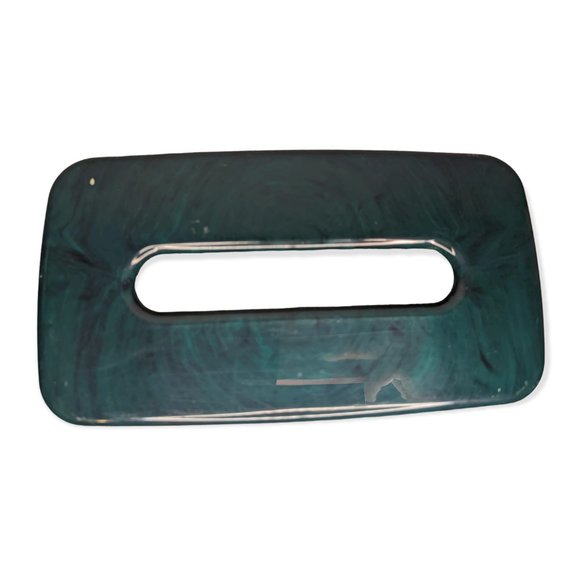 Vintage Hygiene Industries Green/Black Faux Marble Plastic Tissue Cover - Picture 3 of 11